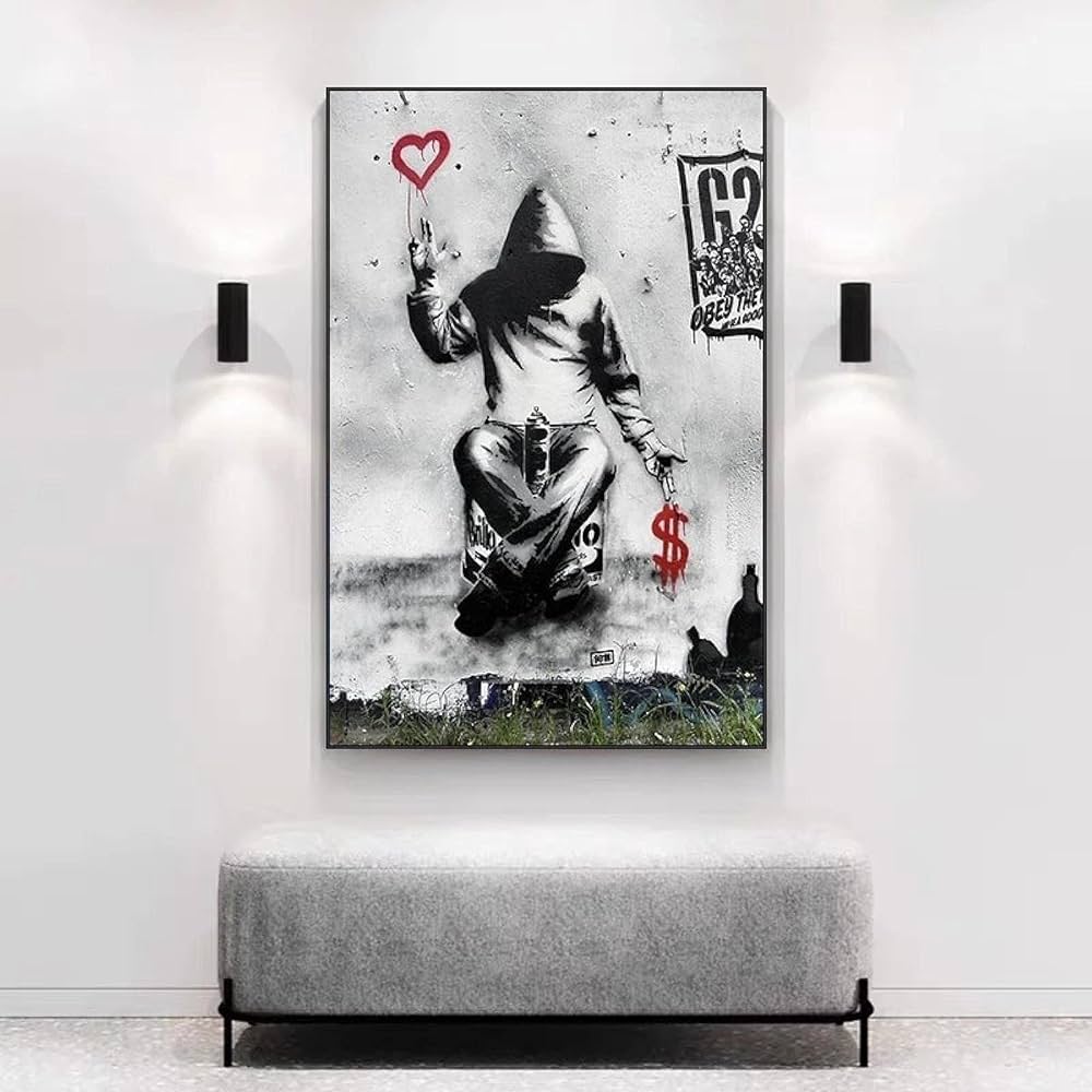 Banksy Love Over Money Canvas Paintings Posters and Modern
